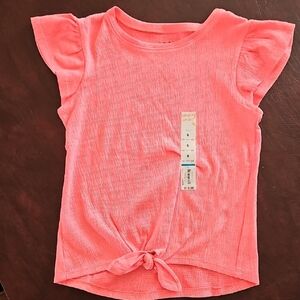 Jumping Beans Pink Short Sleeve Tee with Flutter Sleeves
